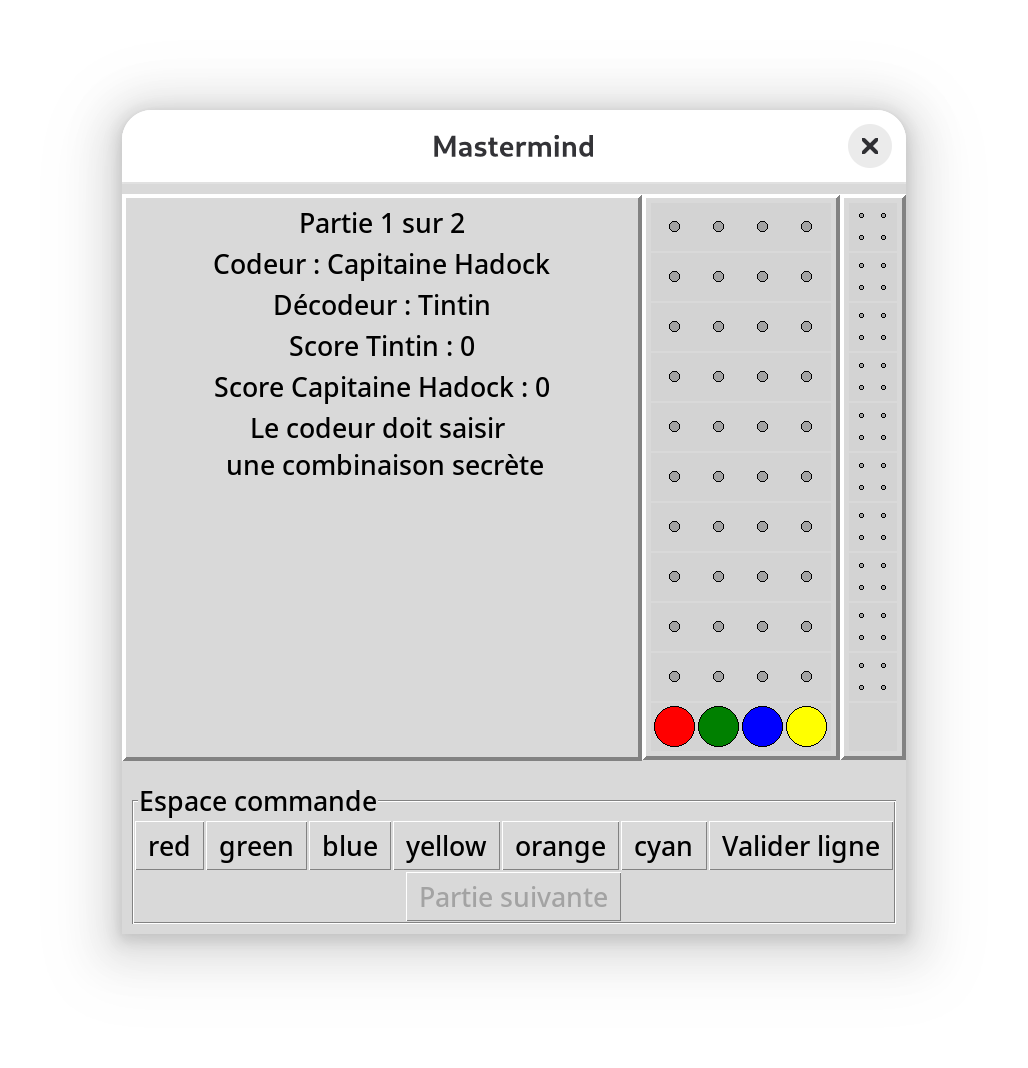 Codage du code secret
