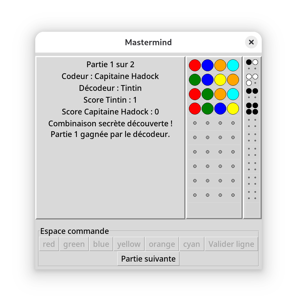 Codage du code secret